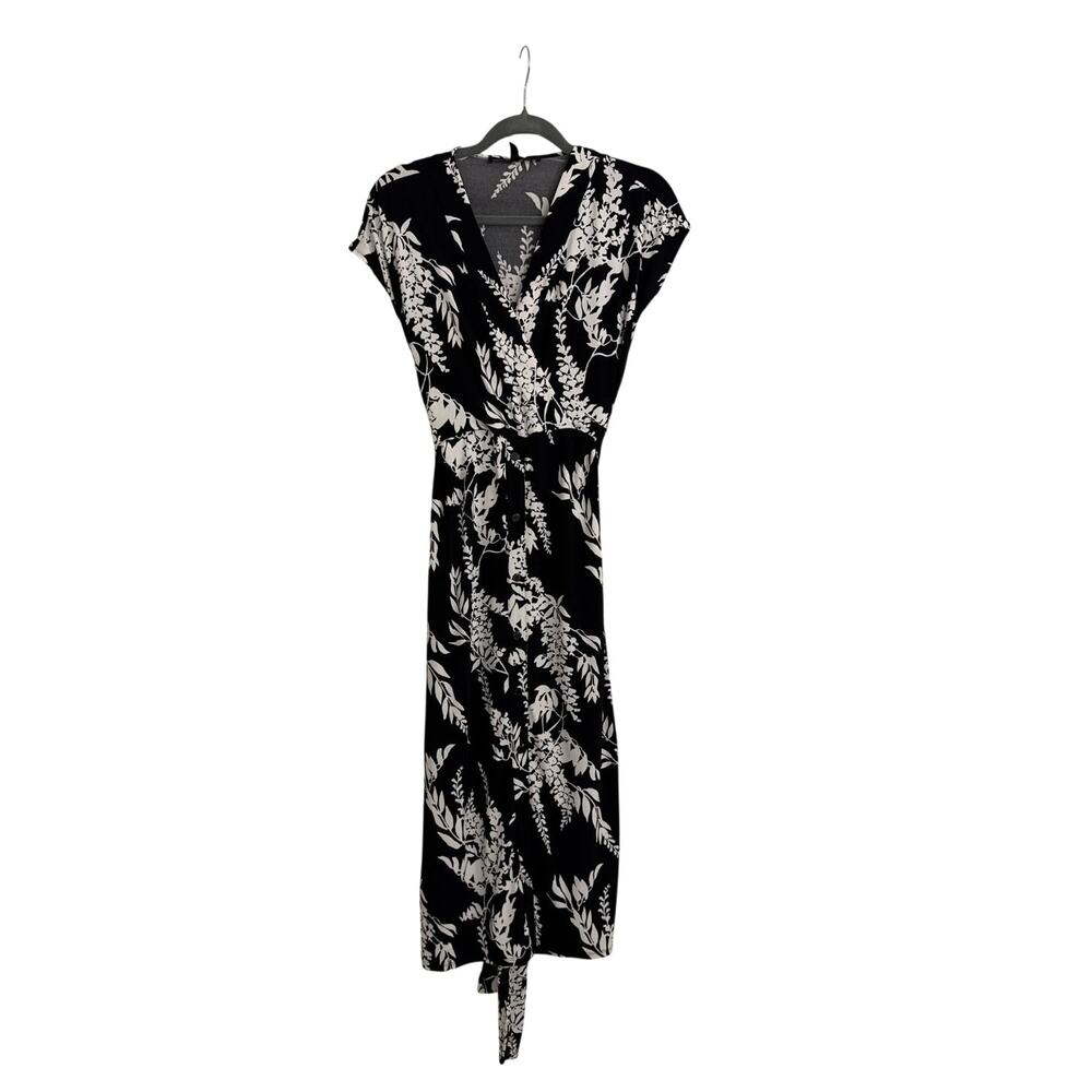 WHBM White House Black Market Button Front Wrap Midi Dress Size Women's XXS (0) - Picture 3 of 6